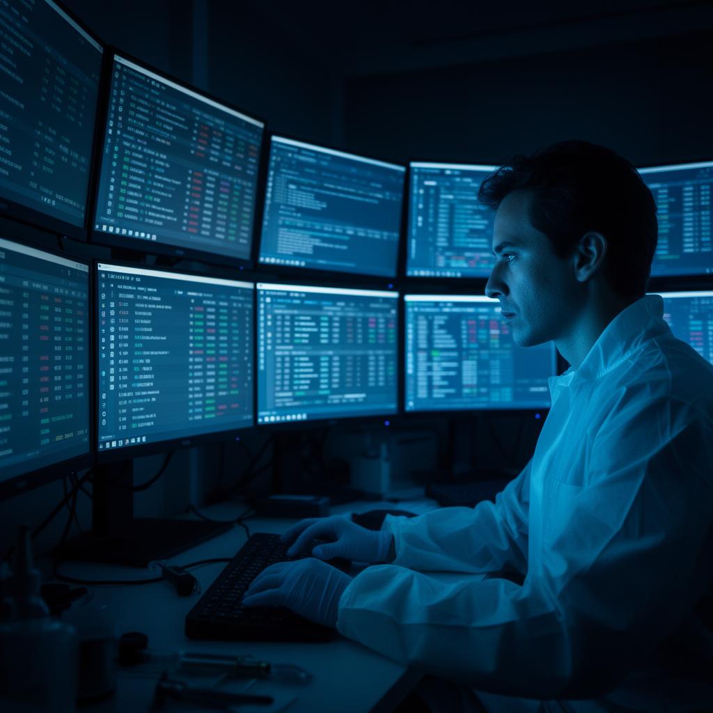 Blockchain investigation dashboard showing digital wallet paths and transaction flow analysis