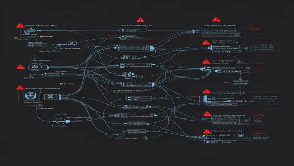 Complex crypto laundering path with layered wallet transfers and cross-chain links