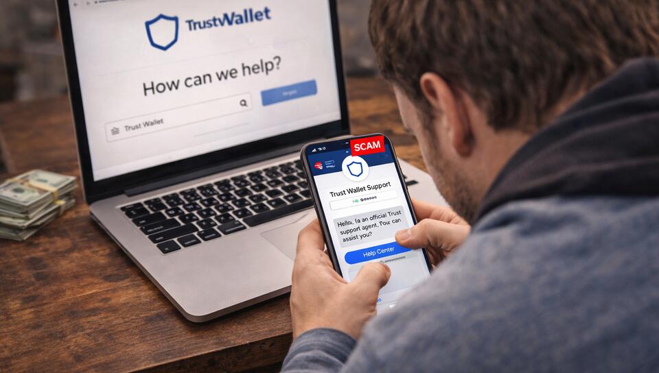 Fake crypto support agent impersonation chat