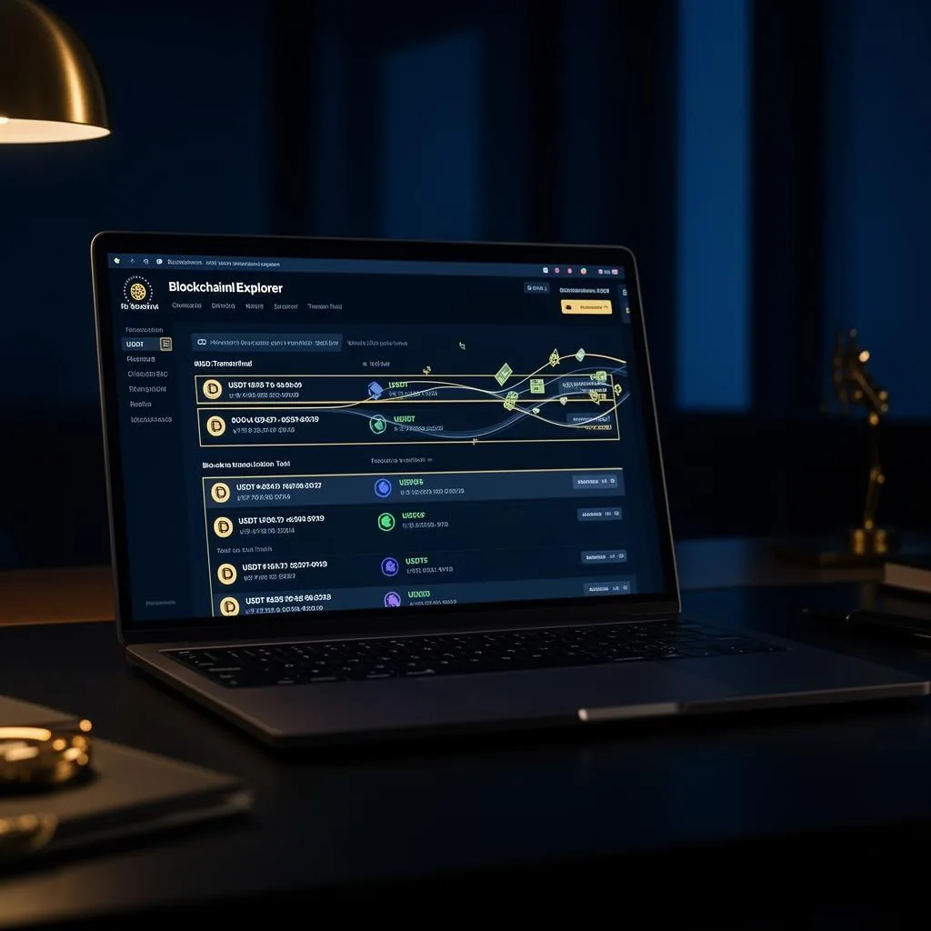 Reviewing suspicious USDT wallet movement after a crypto scam